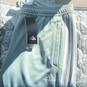 Mint green adidas track pant (alone)